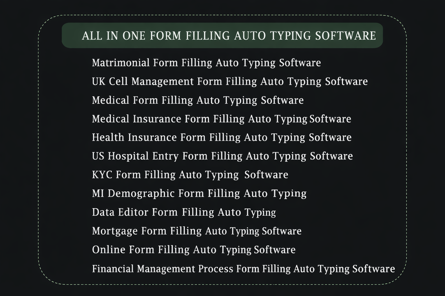 Form Filling Auto Typer Software